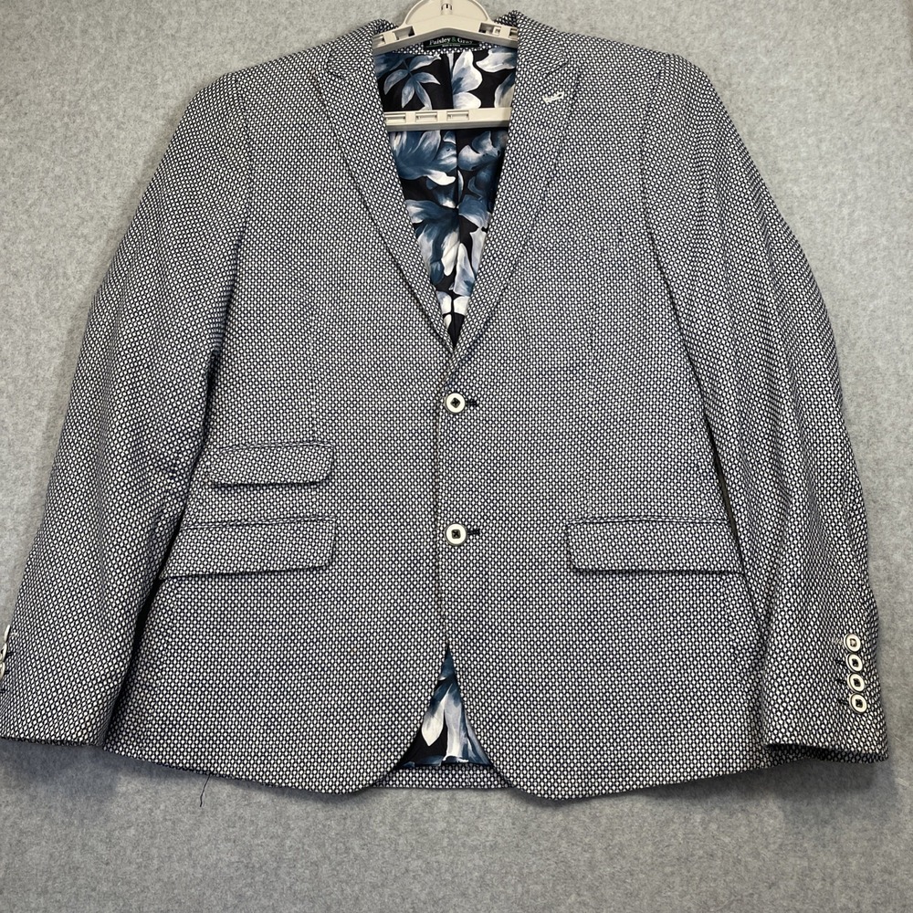 Paisley & Gray Mens Skinny Fit Linen-Blend Jacket 40 S Office Wear Preppy Work